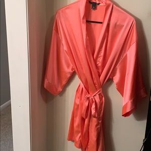 Victoria’s Secret Coral Silk Robe